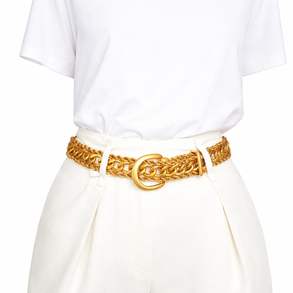 Zara Gold Metal Chain Link Belt